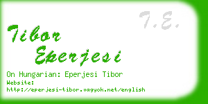 tibor eperjesi business card